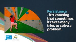 Persistence – its knowing that sometimes it takes many tries to solve a problem.